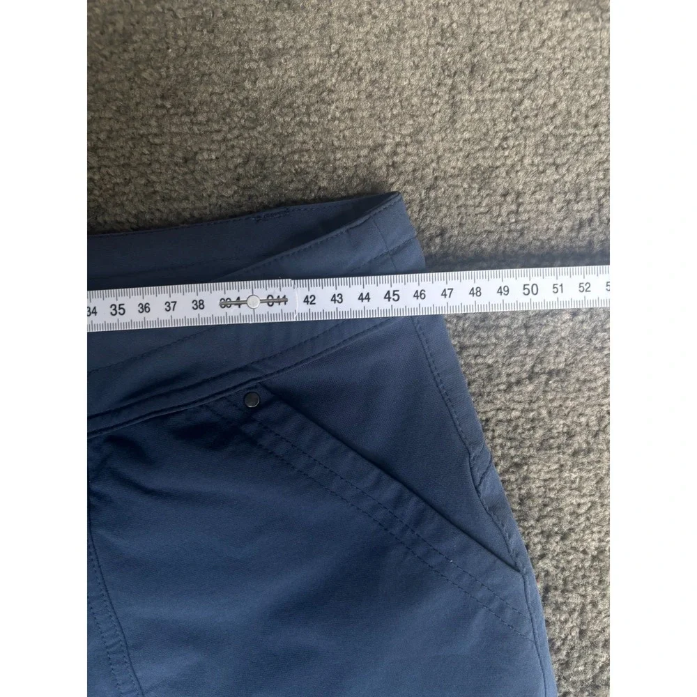 Willit Golf Shorts Women's Size 18 See Blue Nylon Belt Loops Pockets Zip Fly